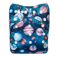 ALVABABY One Size Print Pocket Cloth Diaper-Planets(H435A)