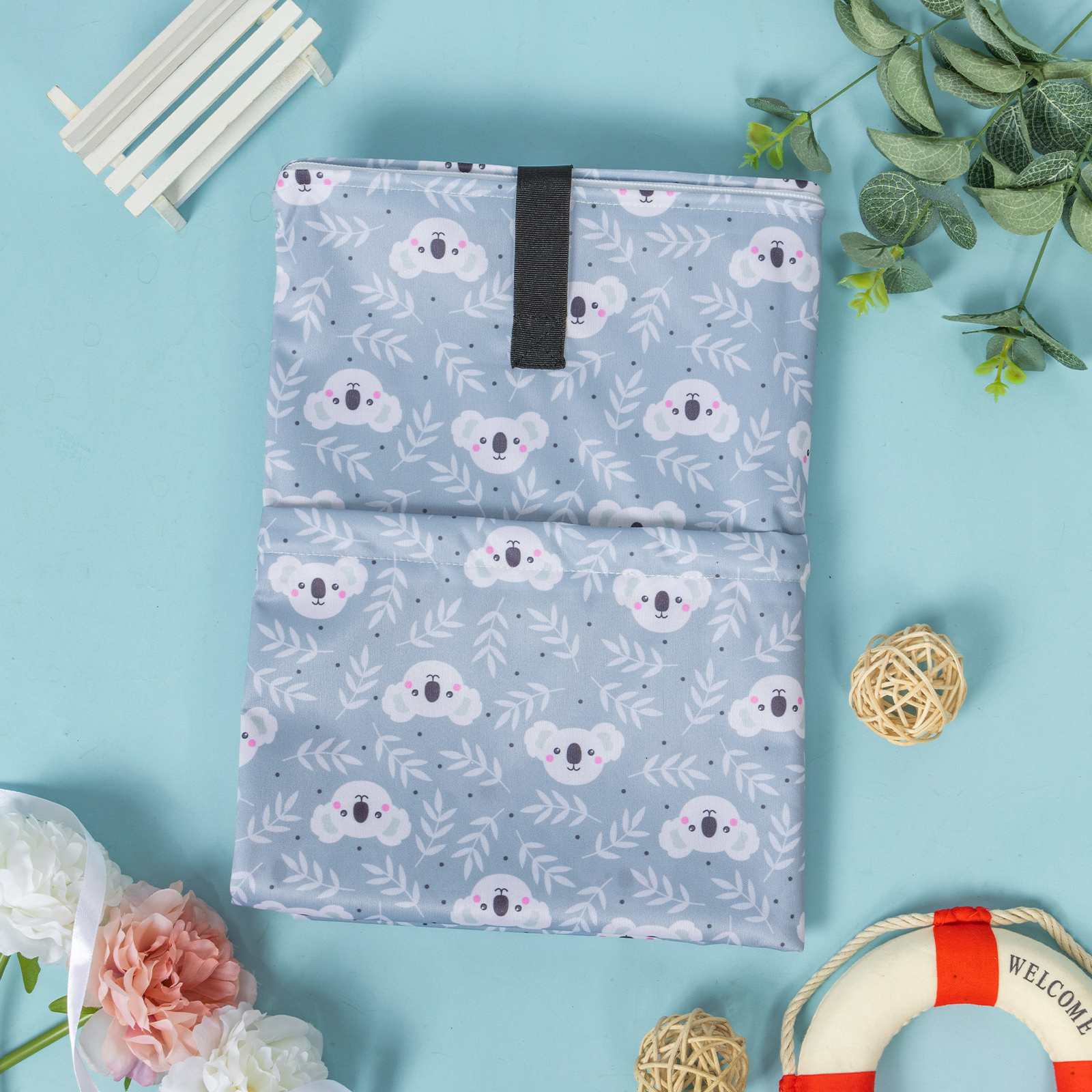 ALVABABY Large Wet Dry Bag,Waterproof Hanging Cloth Bag with Double Zippered Pockets (HL-YX35A)