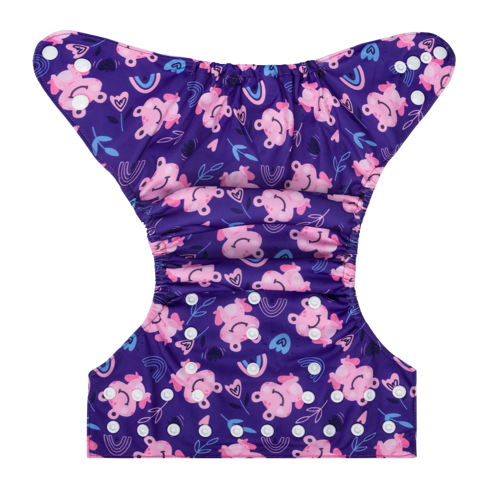 ALVABABY Print Cloth Diaper - One Size Adjustable Washable & Reusable Diaper for Babies and Toddlers (Frog, H438A)
