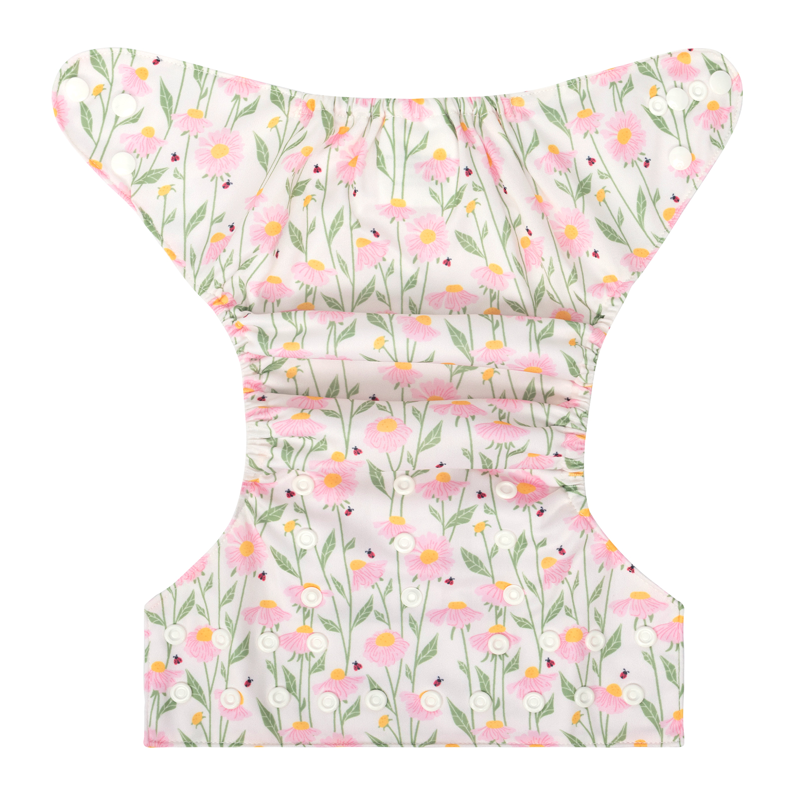 ALVABABY Print Cloth Diaper - One Size Adjustable Washable & Reusable Diaper for Babies and Toddlers (Flowers, H434A)