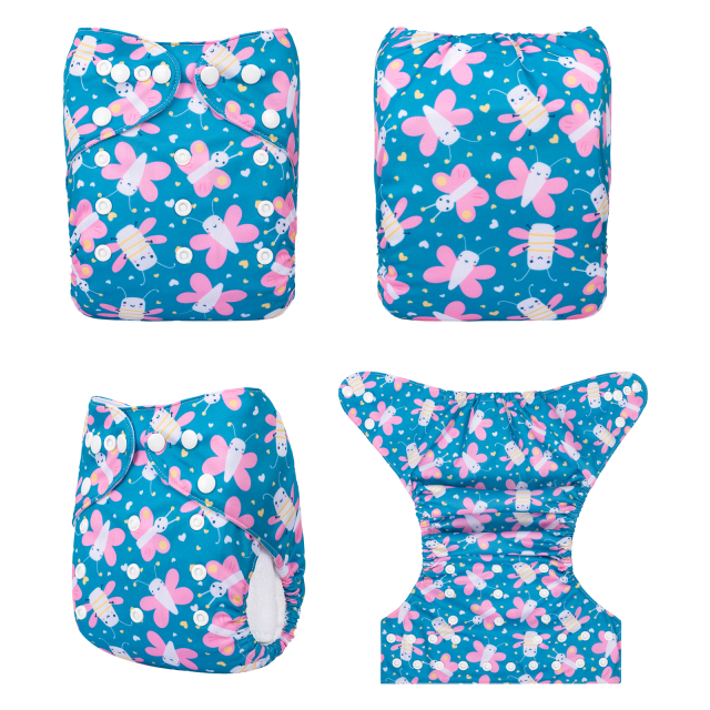 ALVABABY One Size Print Pocket Cloth Diaper-(H436A)