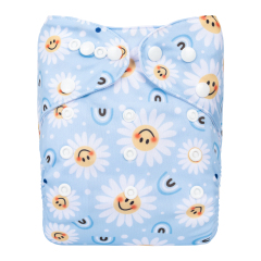 ALVABABY One Size Print Pocket Cloth Diaper-Flowers(H433A)