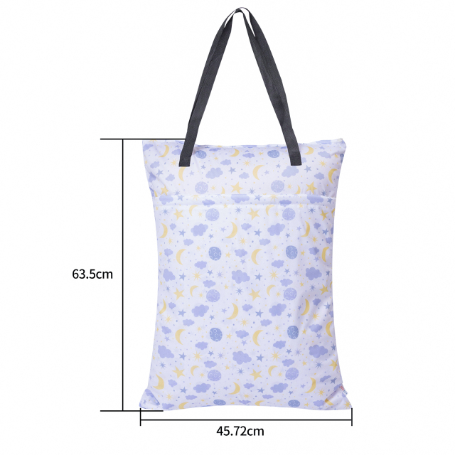 ALVABABY Large Wet Dry Bag,Waterproof Hanging Cloth Bag with Double Zippered Pockets (HL-H190)