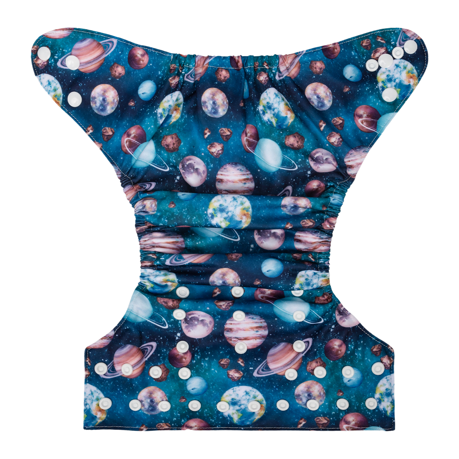 ALVABABY Print Cloth Diaper - One Size Adjustable Washable & Reusable Diaper for Babies and Toddlers (Planets, H435A)