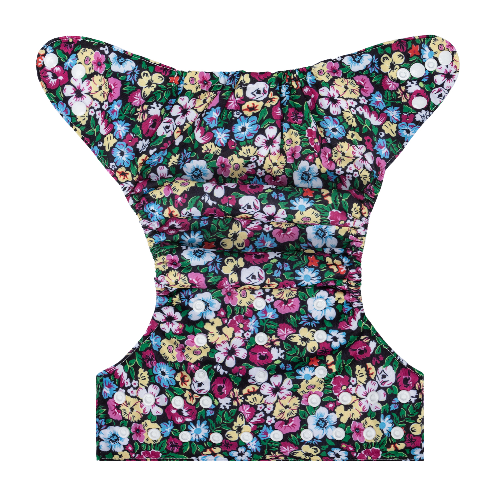 ALVABABY Print Cloth Diaper - One Size Adjustable Washable & Reusable Diaper for Babies and Toddlers (Flowers, H437A)