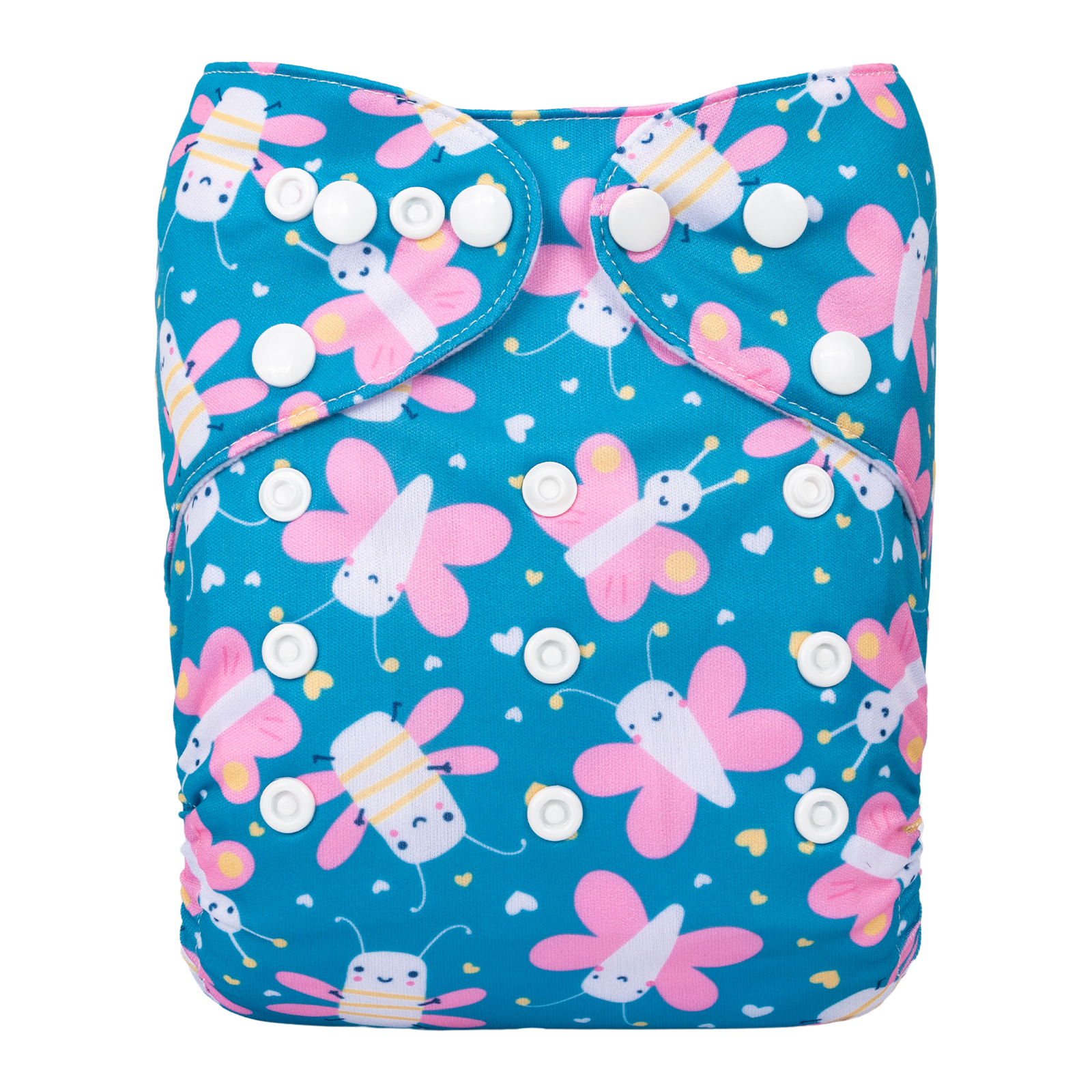 ALVABABY Print Cloth Diaper - One Size Adjustable Washable & Reusable Diaper for Babies and Toddlers (Butterfly, H436A)
