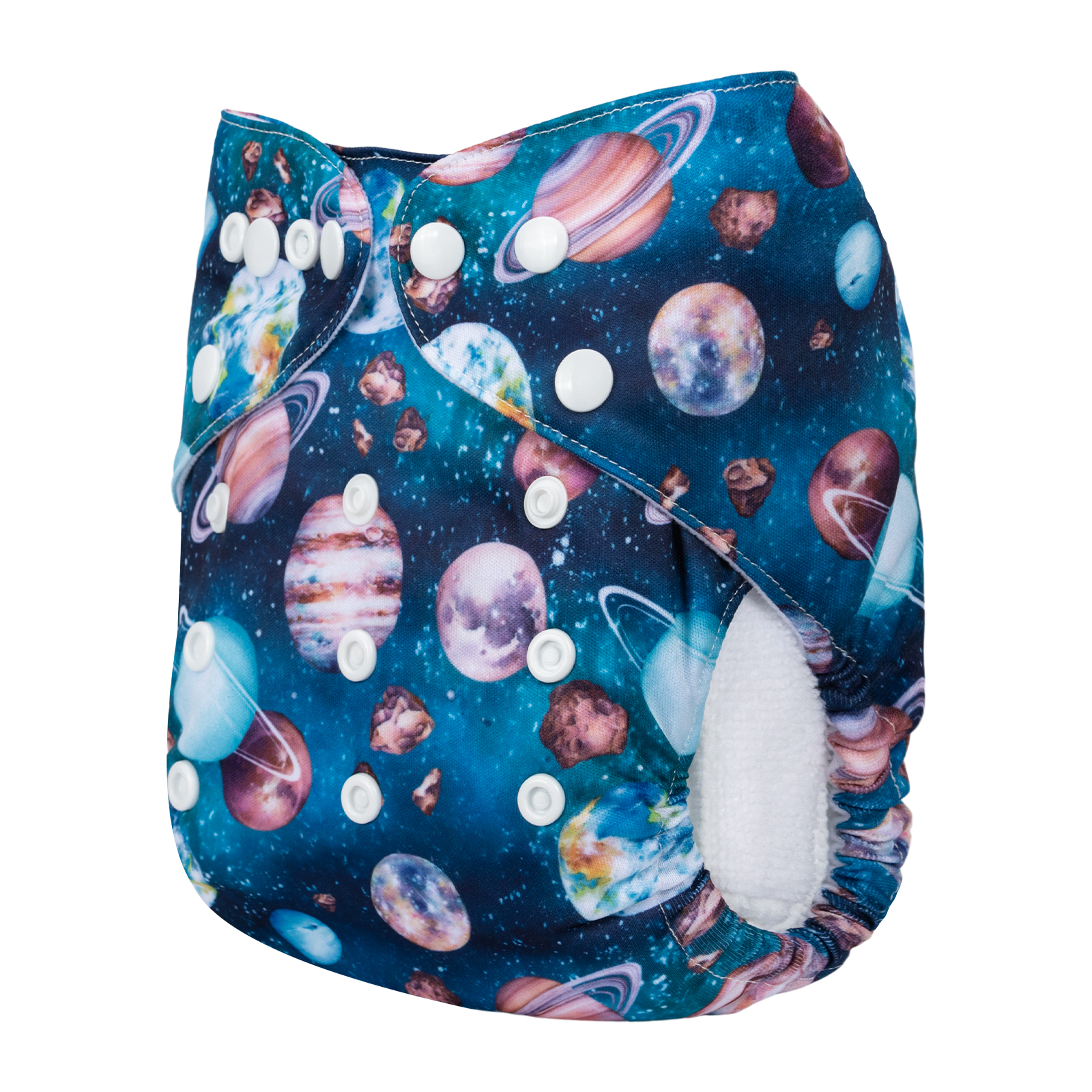 ALVABABY Print Cloth Diaper - One Size Adjustable Washable & Reusable Diaper for Babies and Toddlers (Planets, H435A)