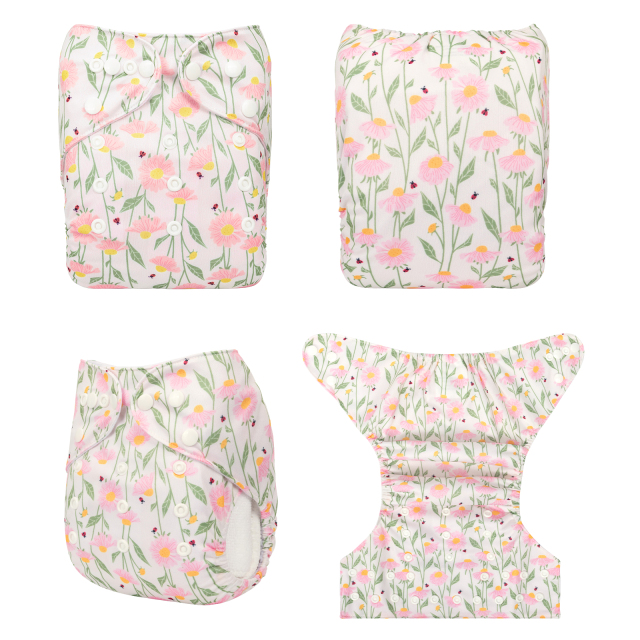 ALVABABY One Size Print Pocket Cloth Diaper-(H434A)