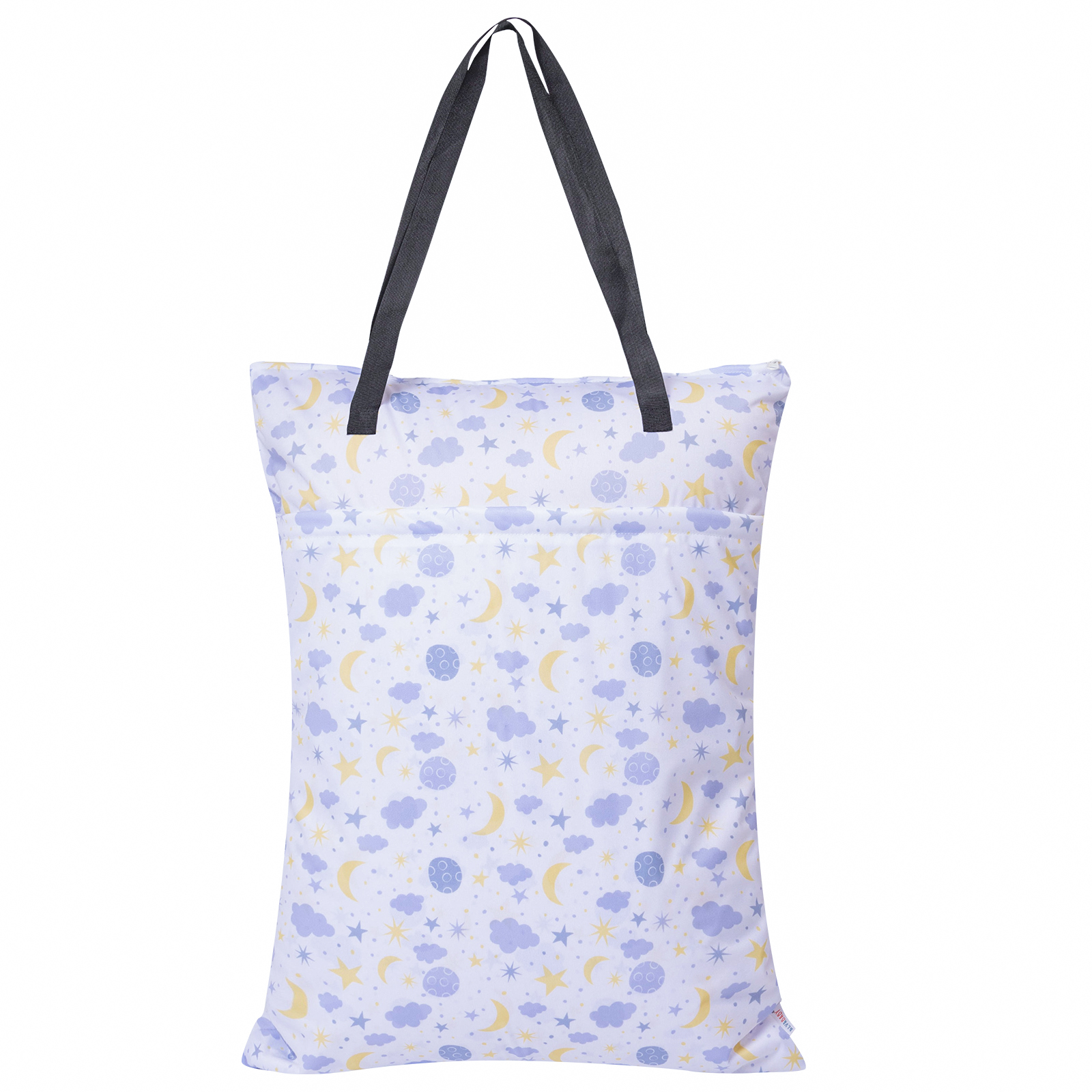 ALVABABY Large Wet Dry Bag, Waterproof Hanging Cloth Bag (Moon & Stars, HL-H190)
