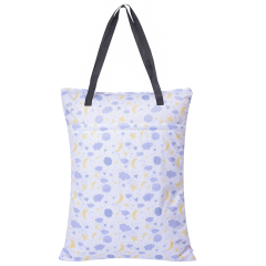 ALVABABY Large Wet Dry Bag, Waterproof Hanging Cloth Bag (Moon & Stars, HL-H190)
