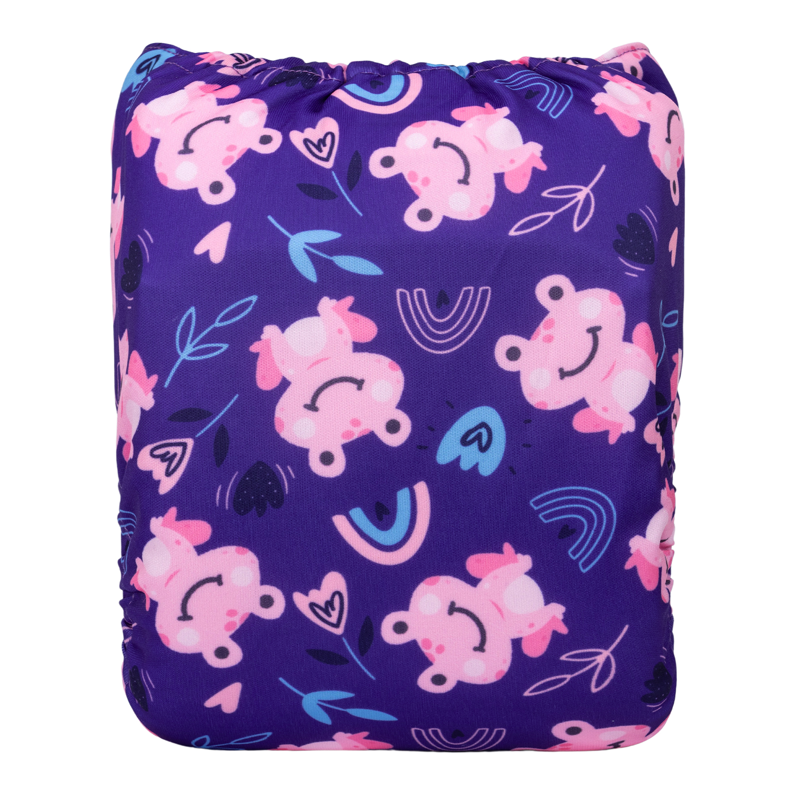 ALVABABY Print Cloth Diaper - One Size Adjustable Washable & Reusable Diaper for Babies and Toddlers (Frog, H438A)