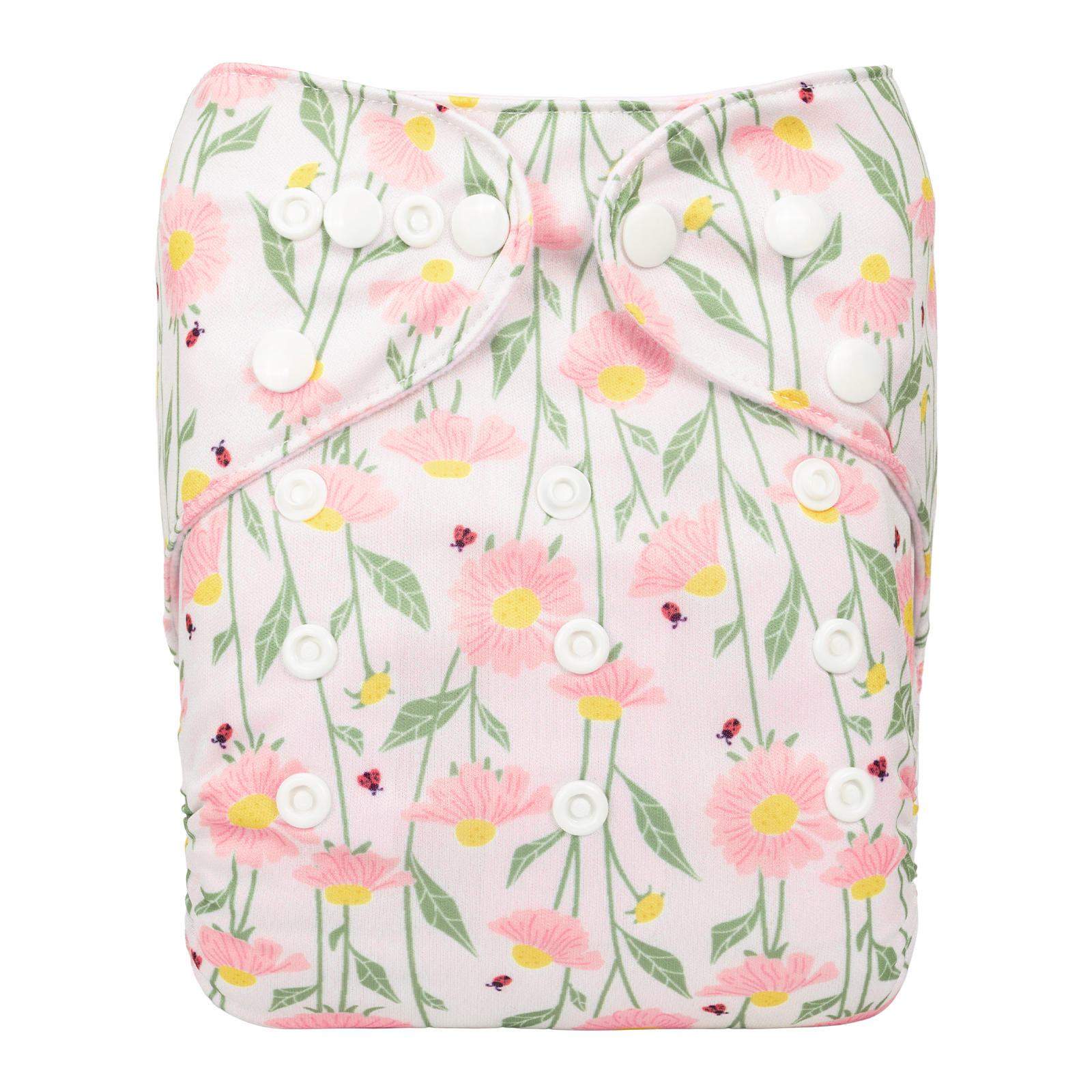 ALVABABY Print Cloth Diaper - One Size Adjustable Washable & Reusable Diaper for Babies and Toddlers (Flowers, H434A)