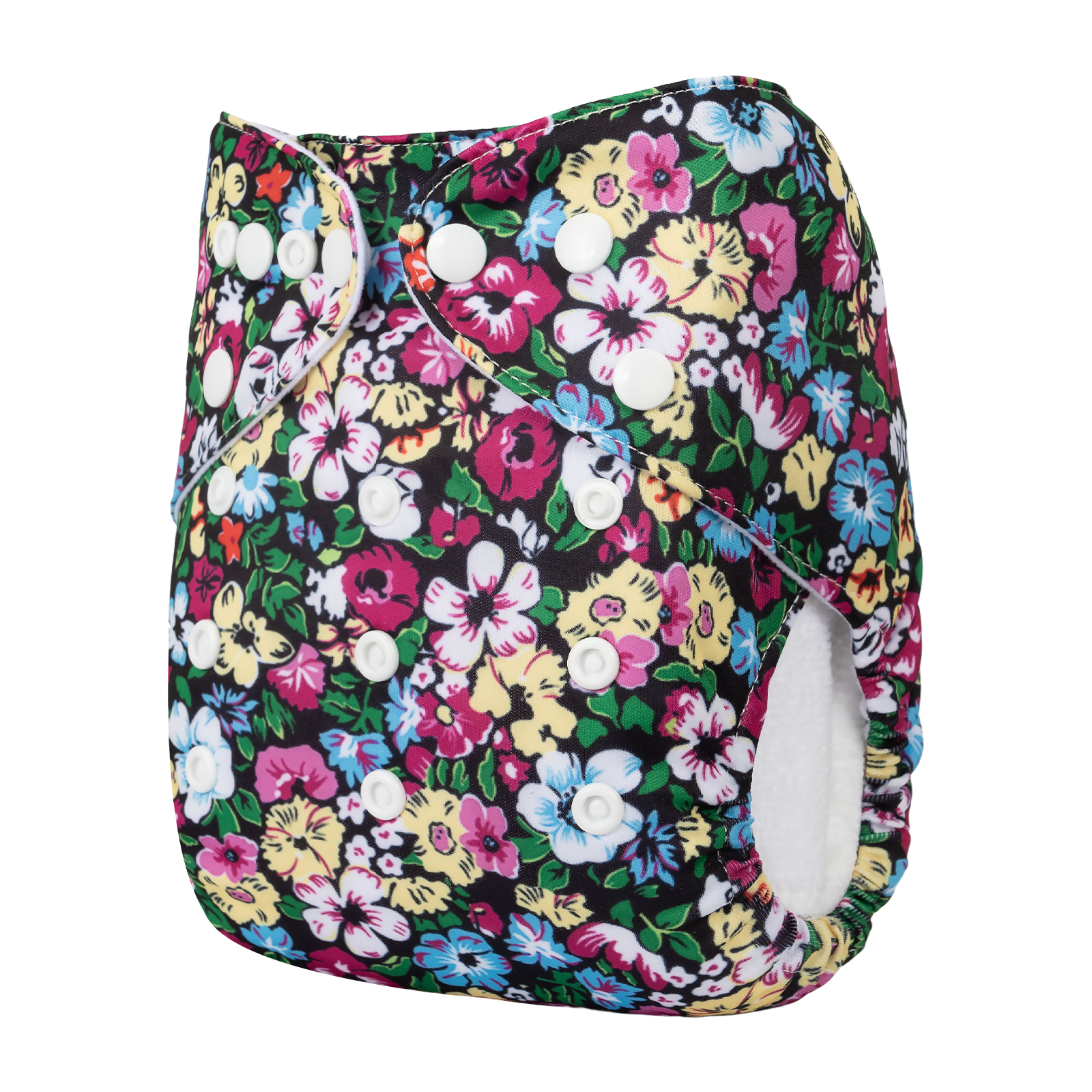 ALVABABY Print Cloth Diaper - One Size Adjustable Washable & Reusable Diaper for Babies and Toddlers (Flowers, H437A)
