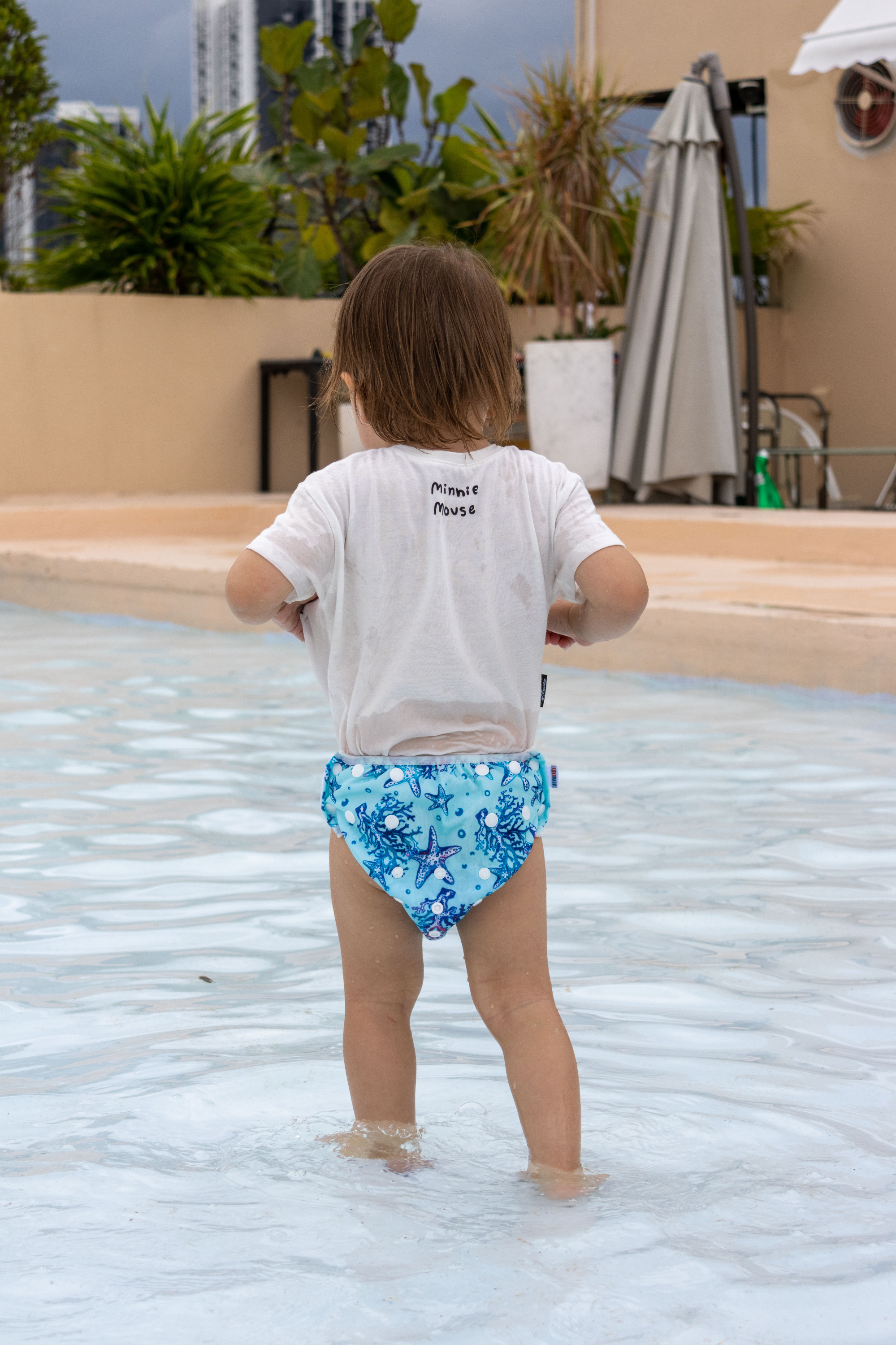 ALVABABY Reusable Swim Diaper - Adjustable One Size Swimwear for Infants & Toddlers  (Starfish SW104A)