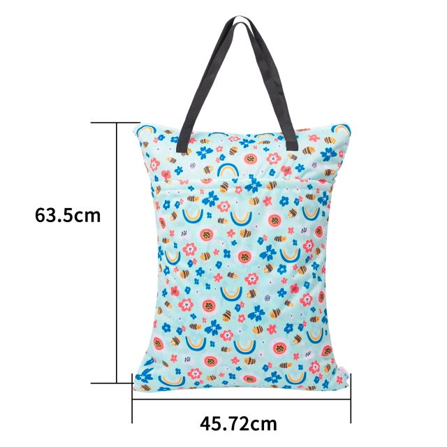 ALVABABY Large Wet Dry Bag,Waterproof Hanging Cloth Bag with Double Zippered Pockets (HL-YX86A)