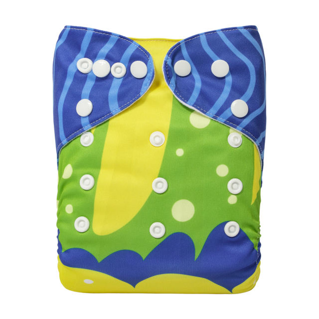 ALVABABY One Size Positioning Printed Cloth Diaper-(YDP203A)