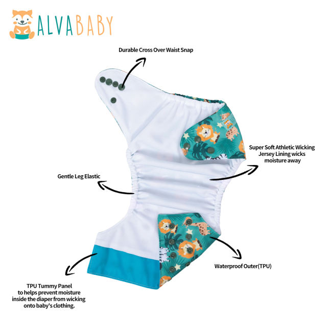 ALVABABY AWJ Diaper with Tummy Panel -(WJT-YDP195A)