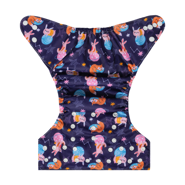 ALVABABY One Size Positioning Printed Cloth Diaper-(YDP206A)
