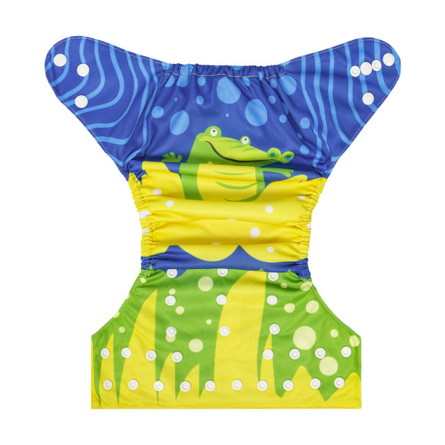 ALVABABY One Size Positioning Printed Cloth Diaper-(YDP203A)