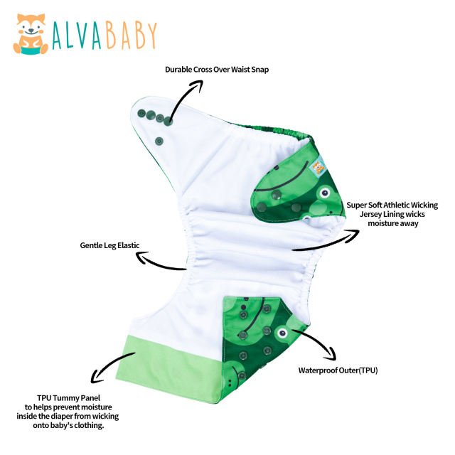 ALVABABY AWJ Diaper with Tummy Panel -(WJT-YD37A)