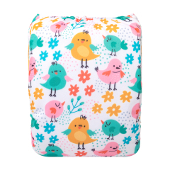 ALVABABY One Size Positioning Printed Cloth Diaper-Chicks(YDP205A)