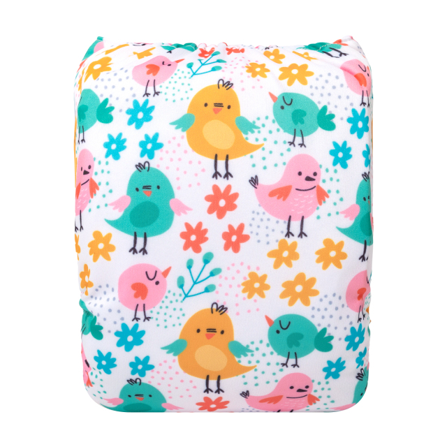 ALVABABY One Size Positioning Printed Cloth Diaper-(YDP205A)