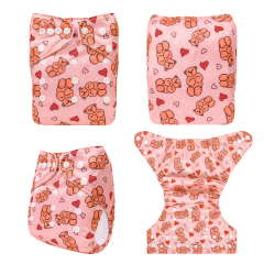 ALVABABY One Size Print Pocket Cloth Diaper-(H439A)