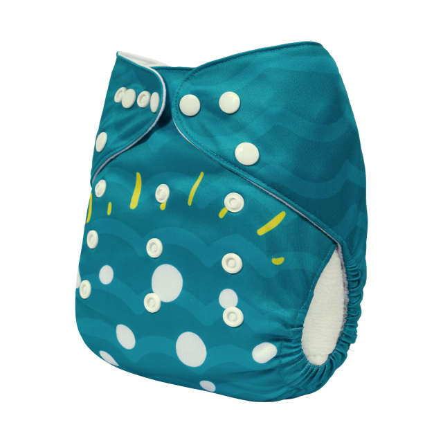 ALVABABY One Size Positioning Printed Cloth Diaper-(YDP201A)