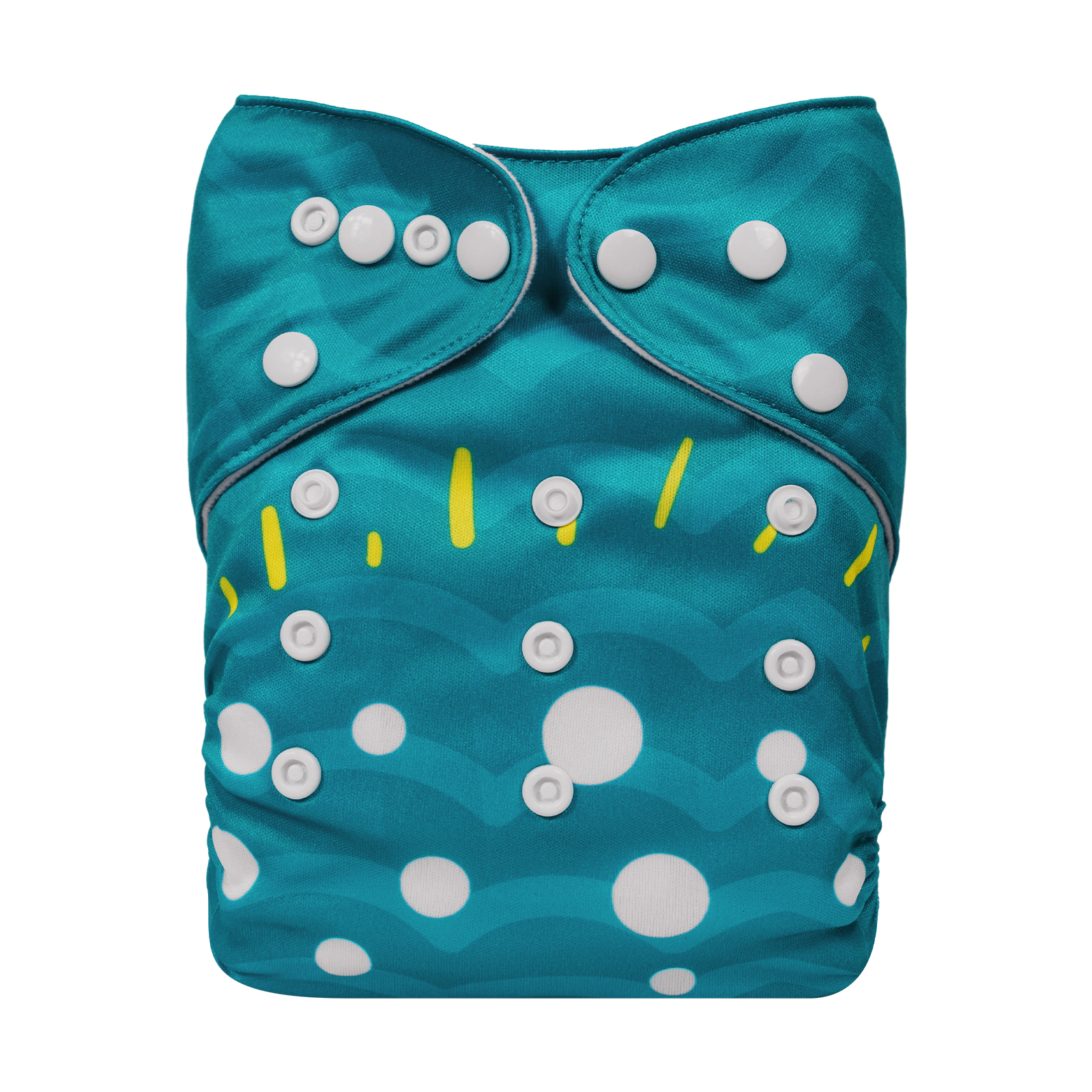 ALVABABY Positioning Cloth Diaper - One Size Adjustable Washable & Reusable Diaper for Babies and Toddlers (Ice Cream, YDP201A)