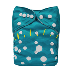 ALVABABY One Size Positioning Printed Cloth Diaper-(YDP201A)