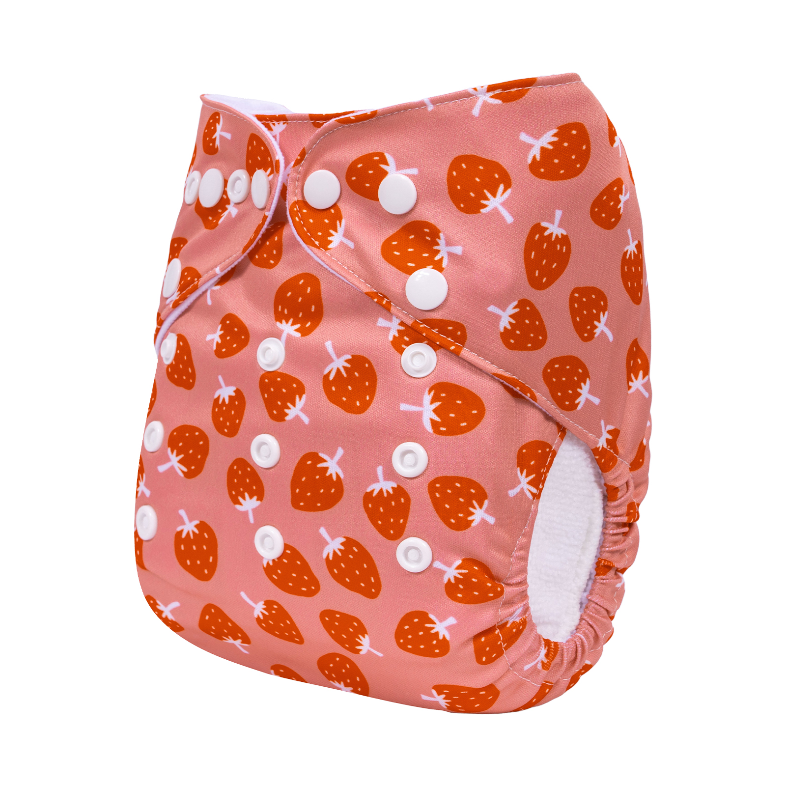 ALVABABY Print Cloth Diaper - One Size Adjustable Washable & Reusable Diaper for Babies and Toddlers (Strawberry, H441A)