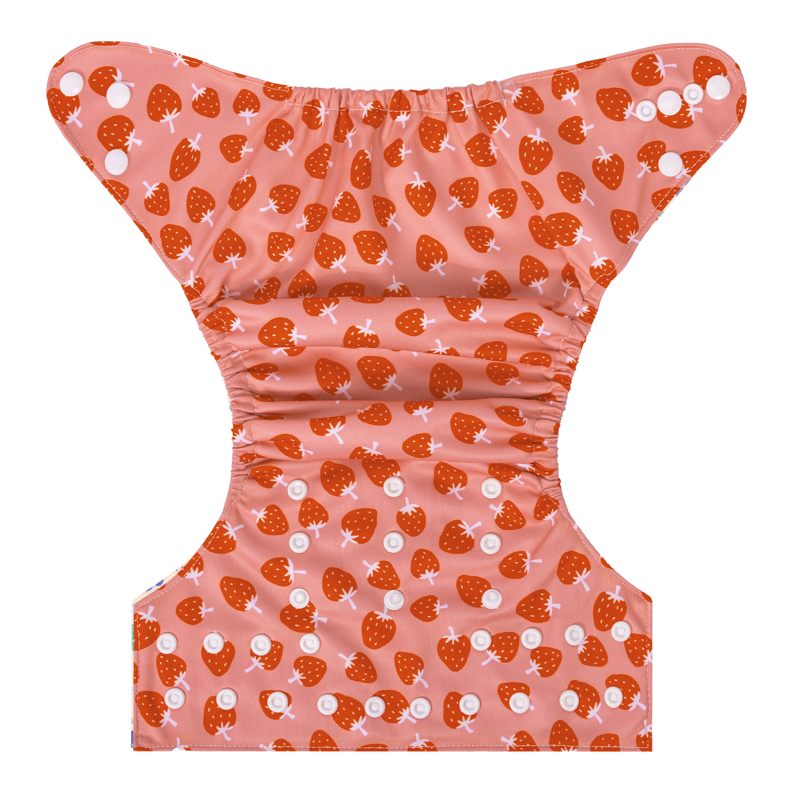 ALVABABY Print Cloth Diaper - One Size Adjustable Washable & Reusable Diaper for Babies and Toddlers (Strawberry, H441A)