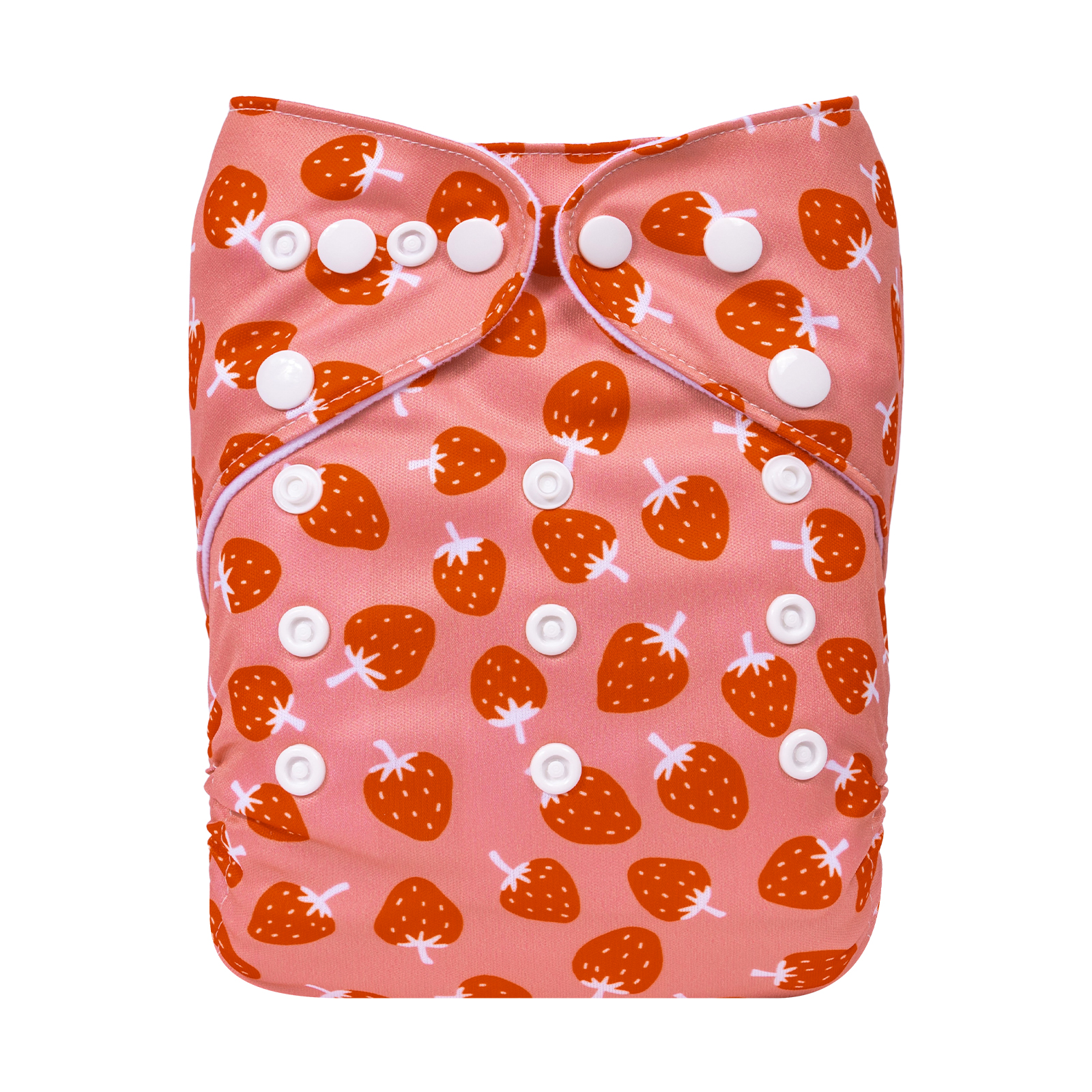 ALVABABY Print Cloth Diaper - One Size Adjustable Washable & Reusable Diaper for Babies and Toddlers (Strawberry, H441A)