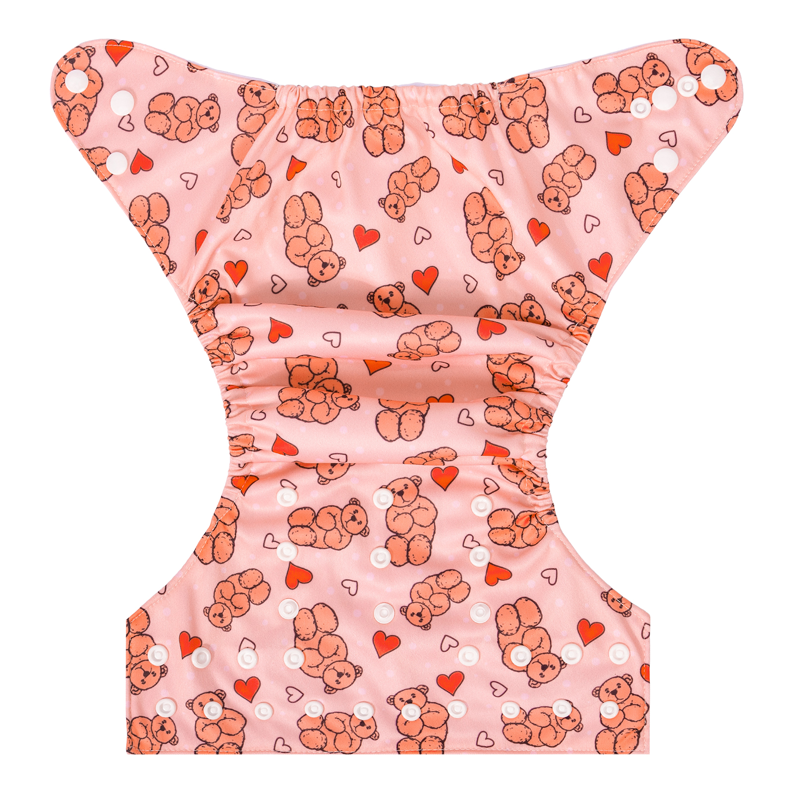 ALVABABY Print Cloth Diaper - One Size Adjustable Washable & Reusable Diaper for Babies and Toddlers (Teddy Bear, H439A)