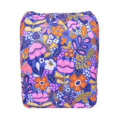 ALVABABY One Size Print Pocket Cloth Diaper-Flowers(H440A)