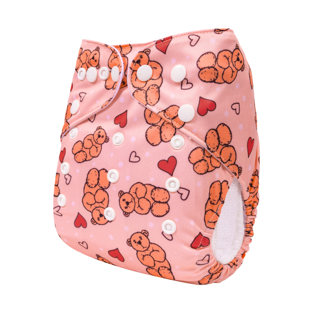 ALVABABY One Size Print Pocket Cloth Diaper-(H439A)