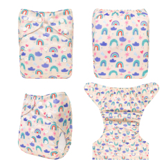 ALVABABY One Size Positioning Printed Cloth Diaper-(YDP200A)