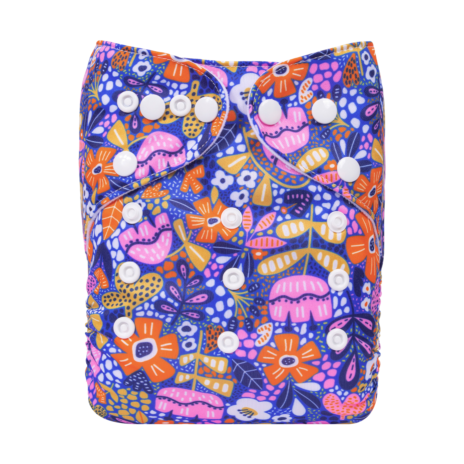 ALVABABY Print Cloth Diaper - One Size Adjustable Washable & Reusable Diaper for Babies and Toddlers (Flowers, H440A)