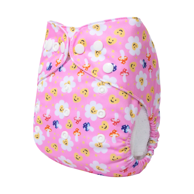 ALVABABY One Size Print Pocket Cloth Diaper-(H442A)