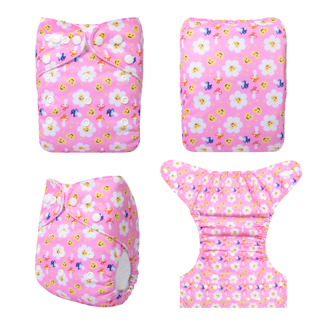 ALVABABY One Size Print Pocket Cloth Diaper-(H442A)