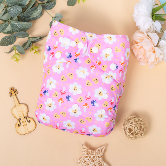 ALVABABY One Size Print Pocket Cloth Diaper-(H442A)