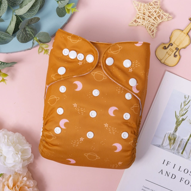 ALVABABY One Size Print Pocket Cloth Diaper-(H443A)