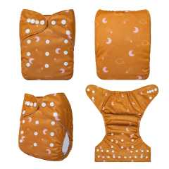 ALVABABY One Size Print Pocket Cloth Diaper-(H443A)