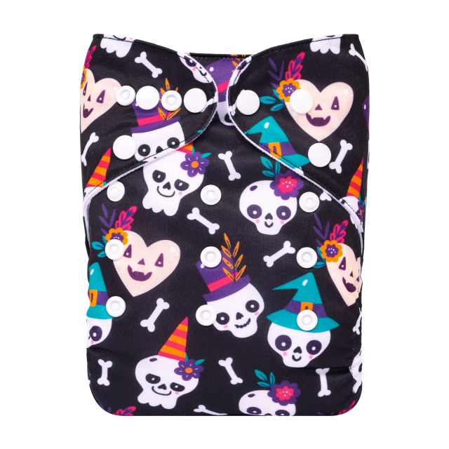 ALVABABY Halloween One Size Positioning Printed Cloth Diaper -(QD83A)
