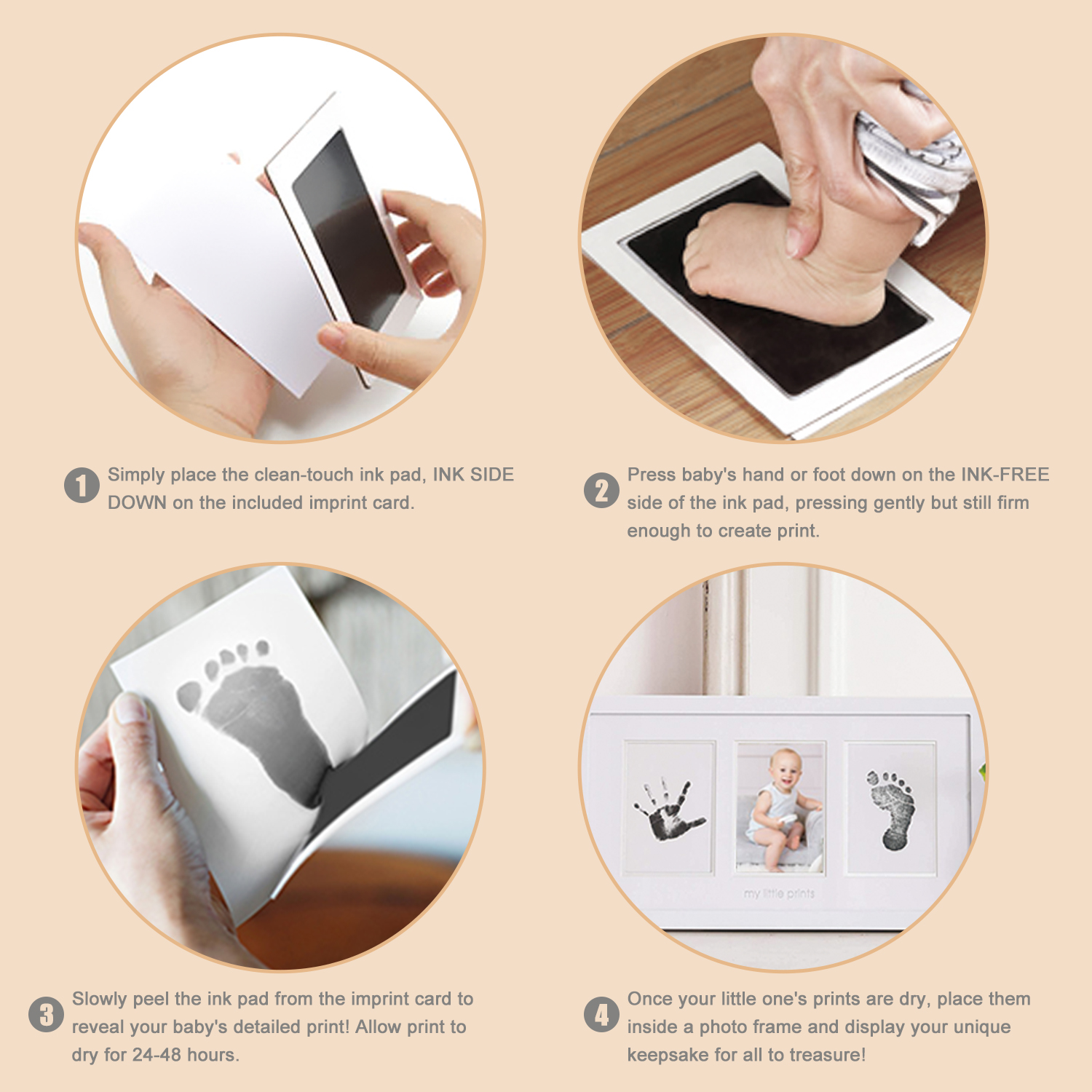 (Facebook live) Newborn Handprint and Footprint Ink Pad Kit