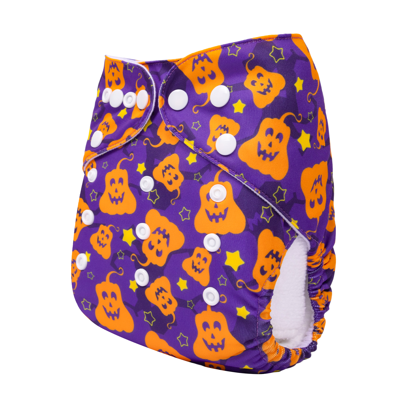 Halloween Cloth Diaper One Size Adjustable Reusable Diapers for Babies -Pumpkin(Q81A)
