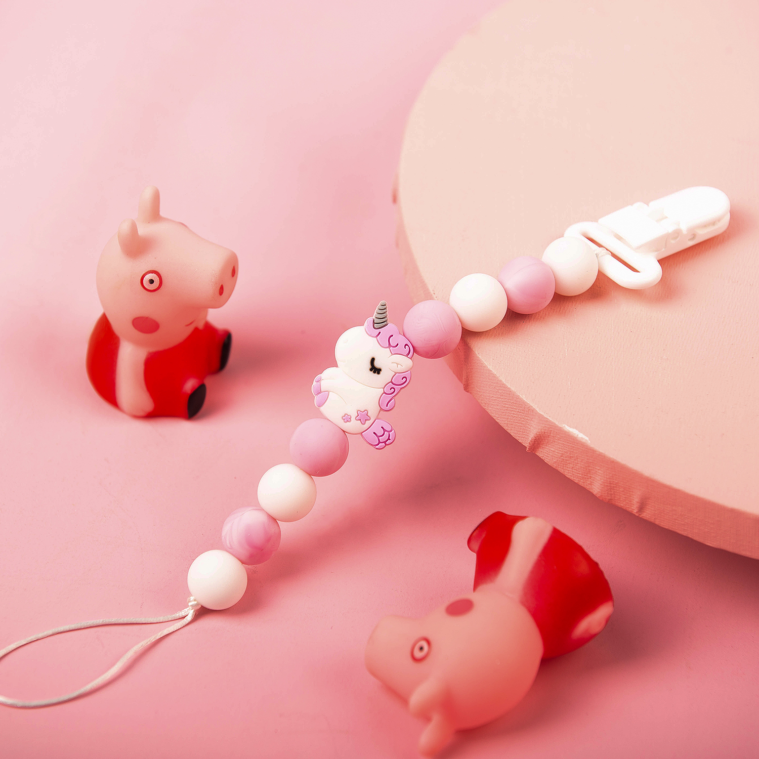 (Facebook live) Silicone Pacifier Clip, Baby Shower Gift