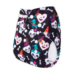 ALVABABY Halloween One Size Positioning Printed Cloth Diaper -(QD83A)
