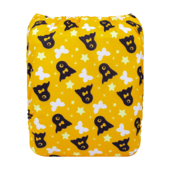 ALVABABY Halloween One Size  Printed Cloth Diaper -Yellow(Q80A)
