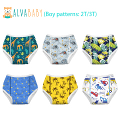 ALVABABY New Cotton Training Pant Potty Training Pack of 6PCS for Boys and Girls